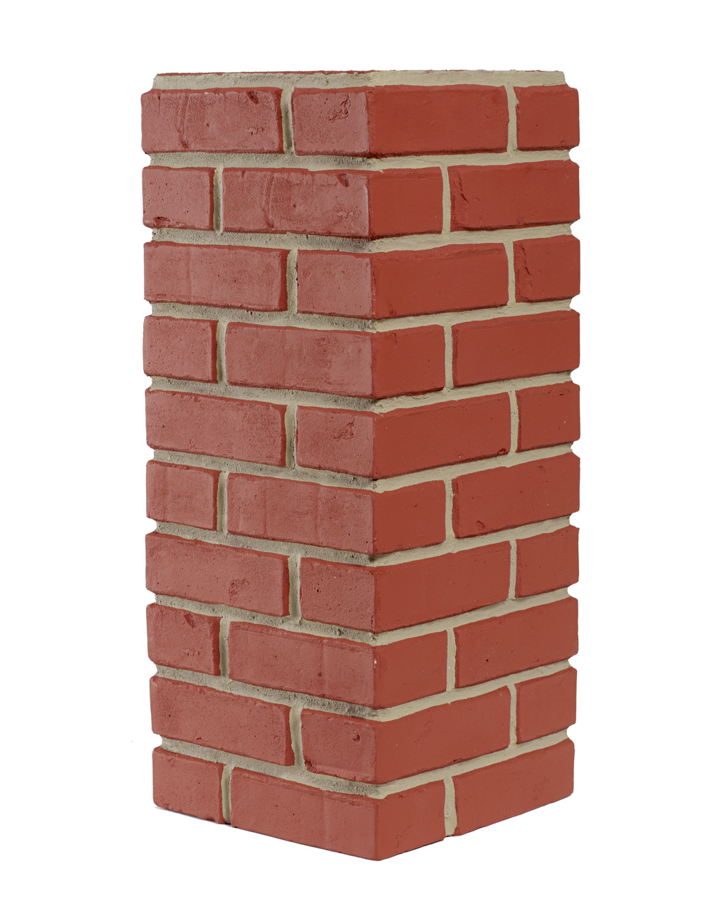 Brick Historic Architectural Corner - Red Gray Grout